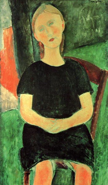 Modigliani - Sitting girl by Modigliani
